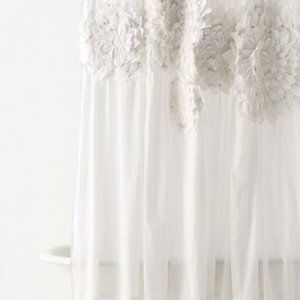 Anthropologie Sculpted Mums Shower Curtain